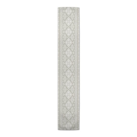 72" Greige Tribal Pattern Cotton Twill Table Runner